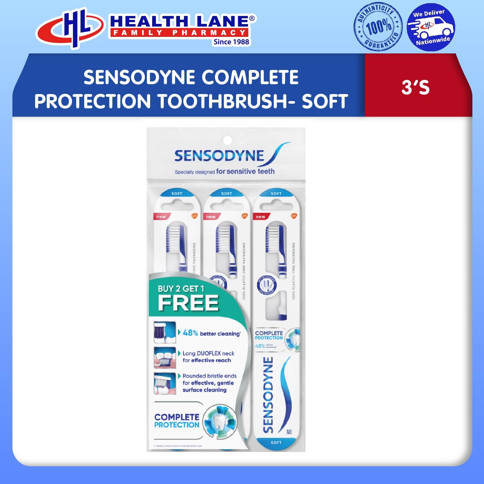 SENSODYNE COMPLETE PROTECTION BERUS GIGI- SOFT ( 3'S)